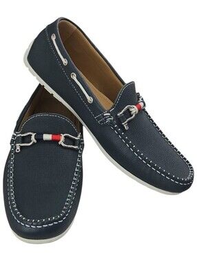 Riomar Waterman Fathom Blue Leather Boat Shoes Men's 9 Driver Deck Portugal